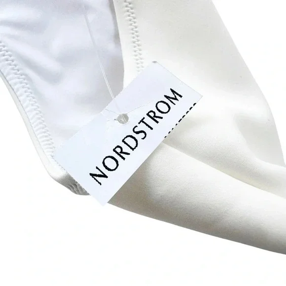 Onia Betty Cut Out One Shoulder One Piece Swimsuit Blue and White Size M NWT - Picture 9 of 11